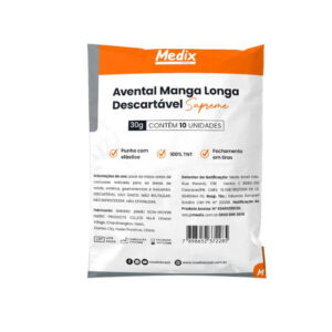 Avental Manga Longa Descartável Supreme 30G e 40G