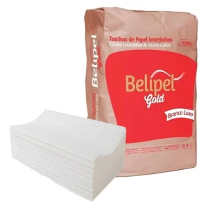 Papel Toalha Interfolha Branco Luxo Para Banheiro 1000 Unid